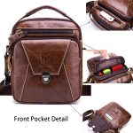 LUKZIJAES Genuine Leather Shoulder Bag Men Messenger Handbag Sling Crossbody Bag for Business Everyday Casual Travel - Image 5
